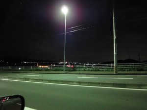 街路灯を光源にした撮影例
